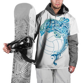 Накидка на куртку 3D с принтом Волейбол 22 в Тюмени, 100% полиэстер |  | 
