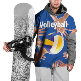 Накидка на куртку 3D с принтом Волейбол 24 в Тюмени, 100% полиэстер |  | volleyball | волейбол