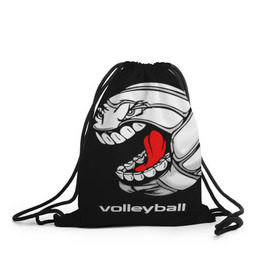 Рюкзак-мешок 3D с принтом Волейбол 25 в Тюмени, 100% полиэстер | плотность ткани — 200 г/м2, размер — 35 х 45 см; лямки — толстые шнурки, застежка на шнуровке, без карманов и подкладки | Тематика изображения на принте: volleyball | волейбол
