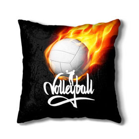 Подушка 3D с принтом Волейбол 28 в Тюмени, наволочка – 100% полиэстер, наполнитель – холлофайбер (легкий наполнитель, не вызывает аллергию). | состоит из подушки и наволочки. Наволочка на молнии, легко снимается для стирки | Тематика изображения на принте: volleyball | волейбол