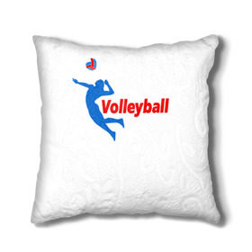 Подушка 3D с принтом Волейбол 31 в Тюмени, наволочка – 100% полиэстер, наполнитель – холлофайбер (легкий наполнитель, не вызывает аллергию). | состоит из подушки и наволочки. Наволочка на молнии, легко снимается для стирки | Тематика изображения на принте: volleyball | волейбол