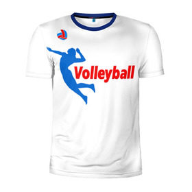 Мужская футболка 3D спортивная с принтом Волейбол 31 в Тюмени, 100% полиэстер с улучшенными характеристиками | приталенный силуэт, круглая горловина, широкие плечи, сужается к линии бедра | volleyball | волейбол
