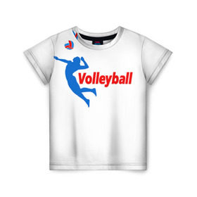 Детская футболка 3D с принтом Волейбол 31 в Тюмени, 100% гипоаллергенный полиэфир | прямой крой, круглый вырез горловины, длина до линии бедер, чуть спущенное плечо, ткань немного тянется | volleyball | волейбол
