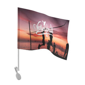 Флаг для автомобиля с принтом Волейбол 65 в Тюмени, 100% полиэстер | Размер: 30*21 см | volleyball | волейбол