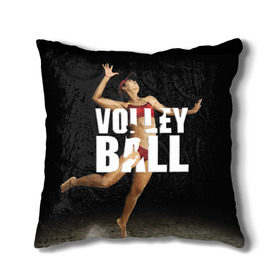Подушка 3D с принтом Волейбол 75 в Тюмени, наволочка – 100% полиэстер, наполнитель – холлофайбер (легкий наполнитель, не вызывает аллергию). | состоит из подушки и наволочки. Наволочка на молнии, легко снимается для стирки | volleyball | волейбол