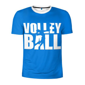 Мужская футболка 3D спортивная с принтом Волейбол 77 в Тюмени, 100% полиэстер с улучшенными характеристиками | приталенный силуэт, круглая горловина, широкие плечи, сужается к линии бедра | volleyball | волейбол