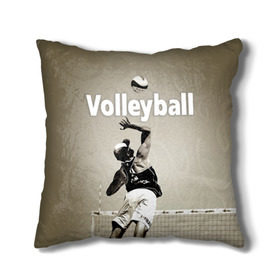 Подушка 3D с принтом Волейбол 78 в Тюмени, наволочка – 100% полиэстер, наполнитель – холлофайбер (легкий наполнитель, не вызывает аллергию). | состоит из подушки и наволочки. Наволочка на молнии, легко снимается для стирки | volleyball | волейбол