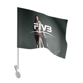 Флаг для автомобиля с принтом Волейбол 80 в Тюмени, 100% полиэстер | Размер: 30*21 см | fiv3 | volleyball | волейбол