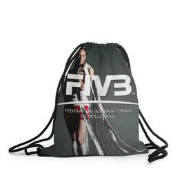 Рюкзак-мешок 3D с принтом Волейбол 80 в Тюмени, 100% полиэстер | плотность ткани — 200 г/м2, размер — 35 х 45 см; лямки — толстые шнурки, застежка на шнуровке, без карманов и подкладки | fiv3 | volleyball | волейбол