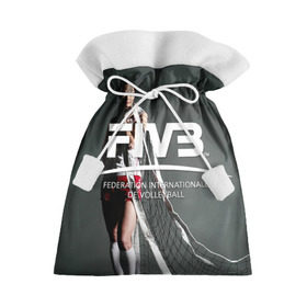 Подарочный 3D мешок с принтом Волейбол 80 в Тюмени, 100% полиэстер | Размер: 29*39 см | fiv3 | volleyball | волейбол