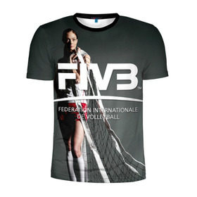 Мужская футболка 3D спортивная с принтом Волейбол 80 в Тюмени, 100% полиэстер с улучшенными характеристиками | приталенный силуэт, круглая горловина, широкие плечи, сужается к линии бедра | fiv3 | volleyball | волейбол