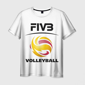 Мужская футболка 3D с принтом Волейбол 92 в Тюмени, 100% полиэфир | прямой крой, круглый вырез горловины, длина до линии бедер | 