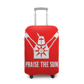 Чехол для чемодана 3D с принтом Dark Souls 4 в Тюмени, 86% полиэфир, 14% спандекс | двустороннее нанесение принта, прорези для ручек и колес | dark souls | praise the sun | you died | дарк соулс