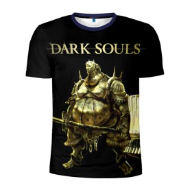 Мужская футболка 3D спортивная с принтом Dark Souls 11 в Тюмени, 100% полиэстер с улучшенными характеристиками | приталенный силуэт, круглая горловина, широкие плечи, сужается к линии бедра | dark souls | praise the sun | you died | дарк соулс