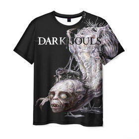 Мужская футболка 3D с принтом Dark Souls 31 в Тюмени, 100% полиэфир | прямой крой, круглый вырез горловины, длина до линии бедер | dark souls | praise the sun | you died | дарк соулс