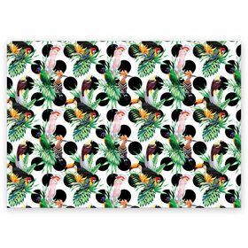 Поздравительная открытка с принтом Birds в Тюмени, 100% бумага | плотность бумаги 280 г/м2, матовая, на обратной стороне линовка и место для марки
 | birds