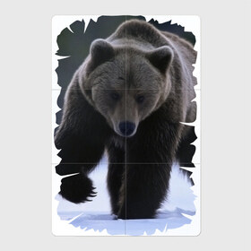Магнитный плакат 2Х3 с принтом Русский медведь в Тюмени, Полимерный материал с магнитным слоем | 6 деталей размером 9*9 см | берлога | животное | зверь | косолапый | медведь | мишка | потапыч | хищник | хозяин тайги