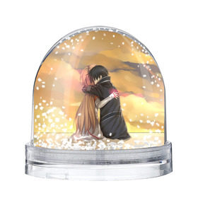 Водяной шар с принтом Hug в Тюмени, Пластик | Изображение внутри шара печатается на глянцевой фотобумаге с двух сторон | anime | asuna | kirito | sword art online | асуна | кирито | мастера меча онлайн