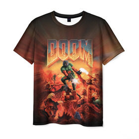 Мужская футболка 3D с принтом Doom 1993 в Тюмени, 100% полиэфир | прямой крой, круглый вырез горловины, длина до линии бедер | Тематика изображения на принте: 