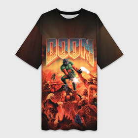 Платье-футболка 3D с принтом Doom 1993 в Тюмени,  |  | 