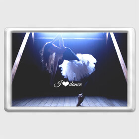 Магнит 45*70 с принтом Танец в Тюмени, Пластик | Размер: 78*52 мм; Размер печати: 70*45 | балерина | девушка | пуанты | свет | танец