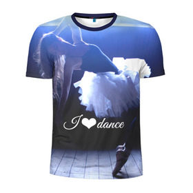 Мужская футболка 3D спортивная с принтом Танец в Тюмени, 100% полиэстер с улучшенными характеристиками | приталенный силуэт, круглая горловина, широкие плечи, сужается к линии бедра | балерина | девушка | пуанты | свет | танец