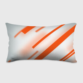 Подушка 3D антистресс с принтом Бело-оранжевый в Тюмени, наволочка — 100% полиэстер, наполнитель — вспененный полистирол | состоит из подушки и наволочки на молнии | вектор1