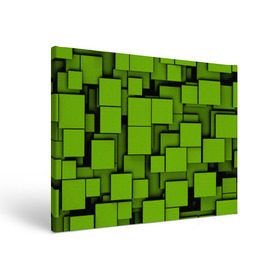 Холст прямоугольный с принтом Зеленые кубики в Тюмени, 100% ПВХ |  | кубы | текстура