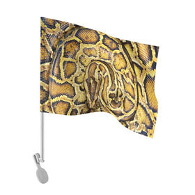 Флаг для автомобиля с принтом Змея в Тюмени, 100% полиэстер | Размер: 30*21 см | snake | анаконда | гадюка | змеиная | змея | кобра | кожа | кожура | удав | уж | червь | червяк | яд