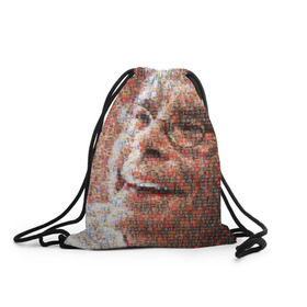 Рюкзак-мешок 3D с принтом Стивен Кинг 5 в Тюмени, 100% полиэстер | плотность ткани — 200 г/м2, размер — 35 х 45 см; лямки — толстые шнурки, застежка на шнуровке, без карманов и подкладки | Тематика изображения на принте: stephen king | стивен кинг