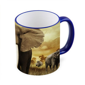 Кружка 3D с принтом Могучий слон в Тюмени, керамика | ёмкость 330 мл | Тематика изображения на принте: elephant | африка | бивни | джунгли | мамонт | савана | сафари | слон | хобот