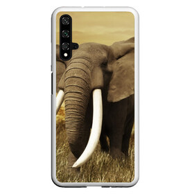 Чехол для Honor 20 с принтом Могучий слон в Тюмени, Силикон | Область печати: задняя сторона чехла, без боковых панелей | elephant | африка | бивни | джунгли | мамонт | савана | сафари | слон | хобот