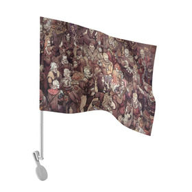 Флаг для автомобиля с принтом Ведьмак и компания в Тюмени, 100% полиэстер | Размер: 30*21 см | witcher | йенифер | трисс | цири