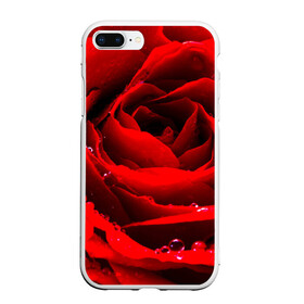 Чехол для iPhone 7Plus/8 Plus матовый с принтом Роза в Тюмени, Силикон | Область печати: задняя сторона чехла, без боковых панелей | роза | розовая | розы | романтика | цветы