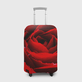 Чехол для чемодана 3D с принтом Роза в Тюмени, 86% полиэфир, 14% спандекс | двустороннее нанесение принта, прорези для ручек и колес | роза | розовая | розы | романтика | цветы