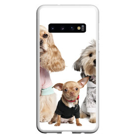 Чехол для Samsung Galaxy S10 с принтом Дивные собачки в Тюмени, Силикон | Область печати: задняя сторона чехла, без боковых панелей | весёлый | животное | зверёк | игривый | классный | красивый | лучший друг человека | любимец | милый | охрана | пёс | питомец | прикольный | смешной | собака | собачонка | ум | щенок | щеночек