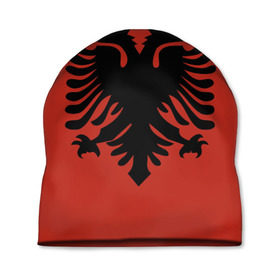 Шапка 3D с принтом Сборная Албания в Тюмени, 100% полиэстер | универсальный размер, печать по всей поверхности изделия | Тематика изображения на принте: футбол