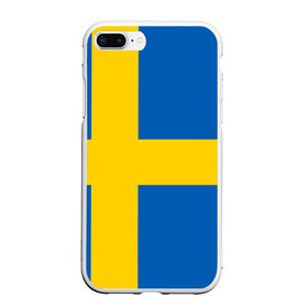 Чехол для iPhone 7Plus/8 Plus матовый с принтом Швеция в Тюмени, Силикон | Область печати: задняя сторона чехла, без боковых панелей | сборная | футбол