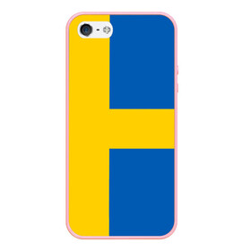 Чехол для iPhone 5/5S матовый с принтом Швеция в Тюмени, Силикон | Область печати: задняя сторона чехла, без боковых панелей | сборная | футбол