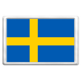 Магнит 45*70 с принтом Швеция в Тюмени, Пластик | Размер: 78*52 мм; Размер печати: 70*45 | Тематика изображения на принте: сборная | футбол