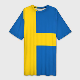 Платье-футболка 3D с принтом Швеция в Тюмени,  |  | сборная | футбол