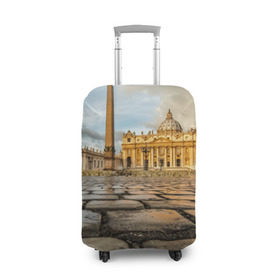Чехол для чемодана 3D с принтом Италия (Рим) в Тюмени, 86% полиэфир, 14% спандекс | двустороннее нанесение принта, прорези для ручек и колес | europe | italy | rome | vatican | архитектура | ватикан | европа | ес | италия | обелиск | папа римский | площадь святого петра | рим | собор