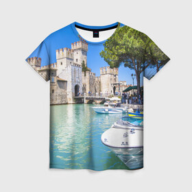 Женская футболка 3D с принтом Италия в Тюмени, 100% полиэфир ( синтетическое хлопкоподобное полотно) | прямой крой, круглый вырез горловины, длина до линии бедер | europe | italy | вода | европа | ес | италия | каникулы | катера | отдых | отпуск | пляж | солнце | туризм