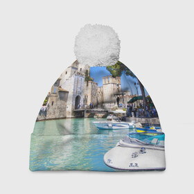 Шапка 3D c помпоном с принтом Италия в Тюмени, 100% полиэстер | универсальный размер, печать по всей поверхности изделия | europe | italy | вода | европа | ес | италия | каникулы | катера | отдых | отпуск | пляж | солнце | туризм