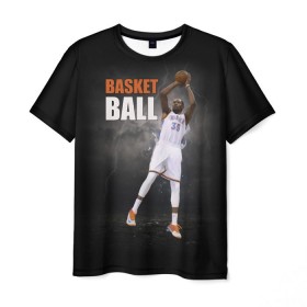 Мужская футболка 3D с принтом Basketball в Тюмени, 100% полиэфир | прямой крой, круглый вырез горловины, длина до линии бедер | nba | баскетбол | баскетболист | спорт