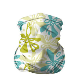 Бандана-труба 3D с принтом Гавайская в Тюмени, 100% полиэстер, ткань с особыми свойствами — Activecool | плотность 150‒180 г/м2; хорошо тянется, но сохраняет форму | гавайи | растительный орнамент | рубашка