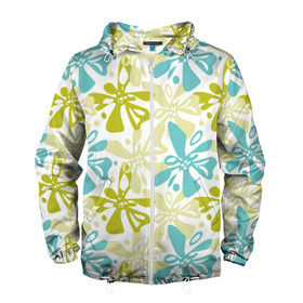Мужская ветровка 3D с принтом Гавайская в Тюмени, 100% полиэстер | подол и капюшон оформлены резинкой с фиксаторами, два кармана без застежек по бокам, один потайной карман на груди | гавайи | растительный орнамент | рубашка
