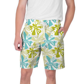 Мужские шорты 3D с принтом Гавайская в Тюмени,  полиэстер 100% | прямой крой, два кармана без застежек по бокам. Мягкая трикотажная резинка на поясе, внутри которой широкие завязки. Длина чуть выше колен | Тематика изображения на принте: гавайи | растительный орнамент | рубашка