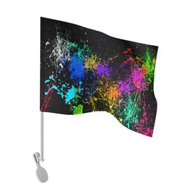 Флаг для автомобиля с принтом Брызги красок в Тюмени, 100% полиэстер | Размер: 30*21 см | кляксы | цветной | яркий
