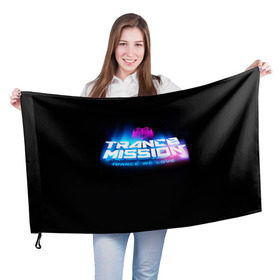 Флаг 3D с принтом Trancemission 2 в Тюмени, 100% полиэстер | плотность ткани — 95 г/м2, размер — 67 х 109 см. Принт наносится с одной стороны | trancemission |   |  trance mission | транс миссия | трансмиссия